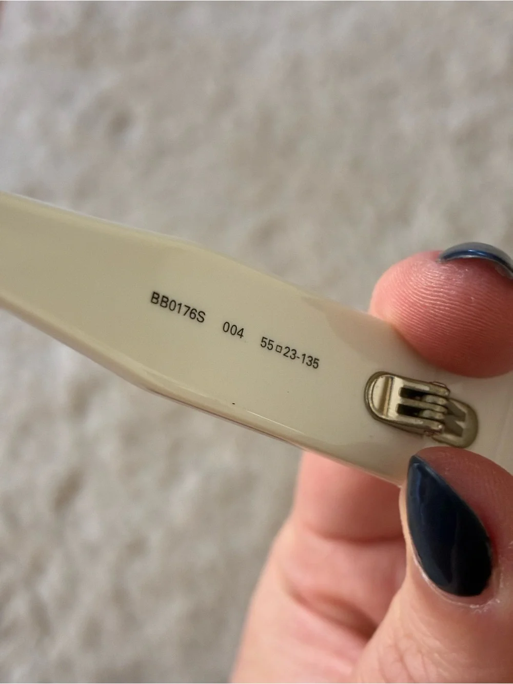 Balenciaga BB0176S white acetate cat eye sunglasses
